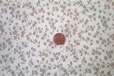 Tan Daisies on Beige Fabric