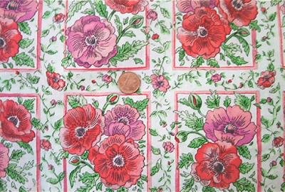 Poppies on White Fabric
