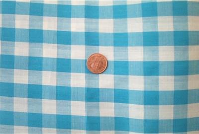Blue Gingham Check Fabric