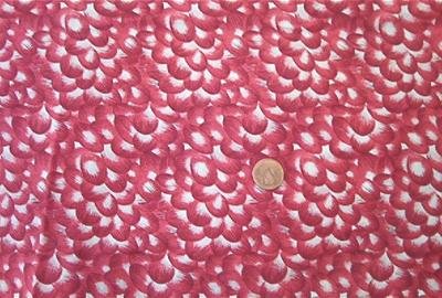 Cranberry and White Quilt Fabric