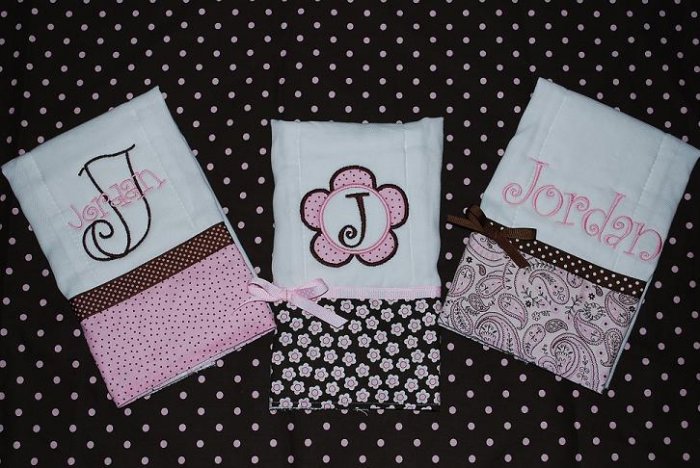 Personalized Burp Cloths