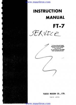 yaesu ft 7 service manual