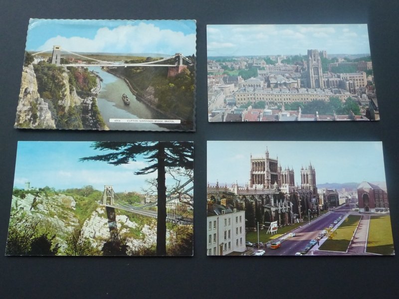 Postcards Bristol Bridge etc x 4. Mauritron #5013