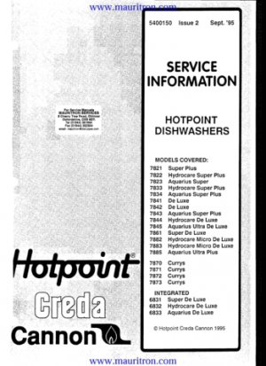 Hotpoint Dishwasher Repair Manual Download