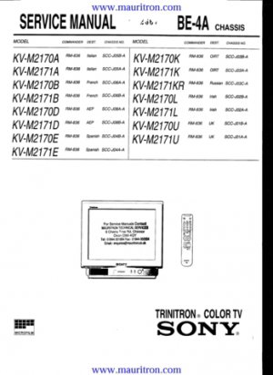 Sony kv-21t1r инструкция по настройке каналов