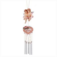 Wind Chimes with Love Heart Cherub