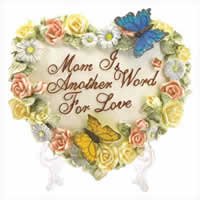 Heart Shaped Butterfly Plaque for Mom
