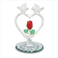 Glass Doves and Heart