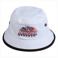 White Nascar Bucket Hat