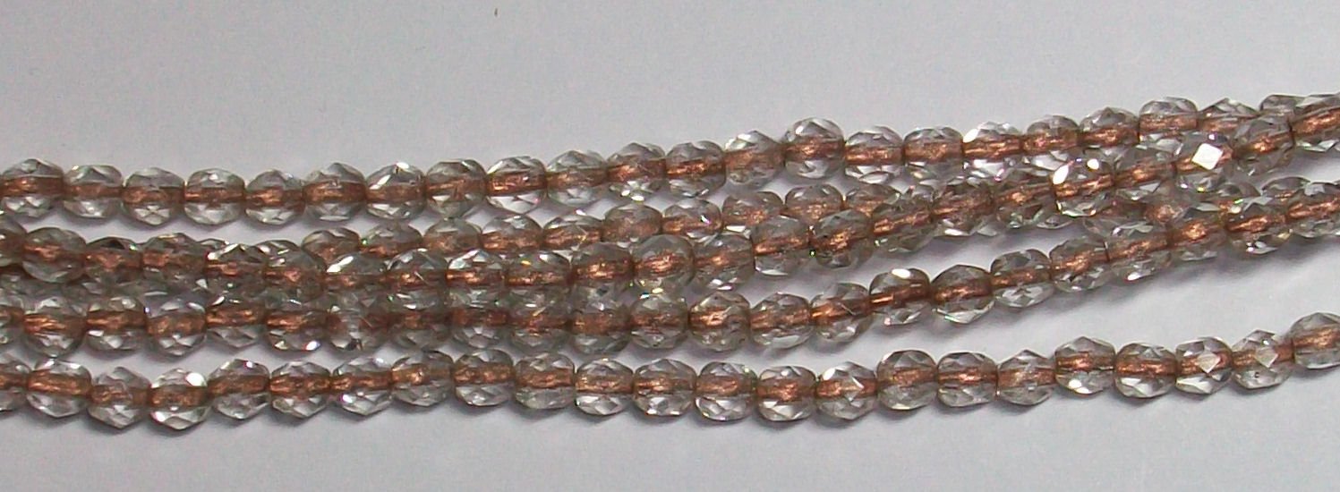 Crystal Copperlined Firepolish 4mm