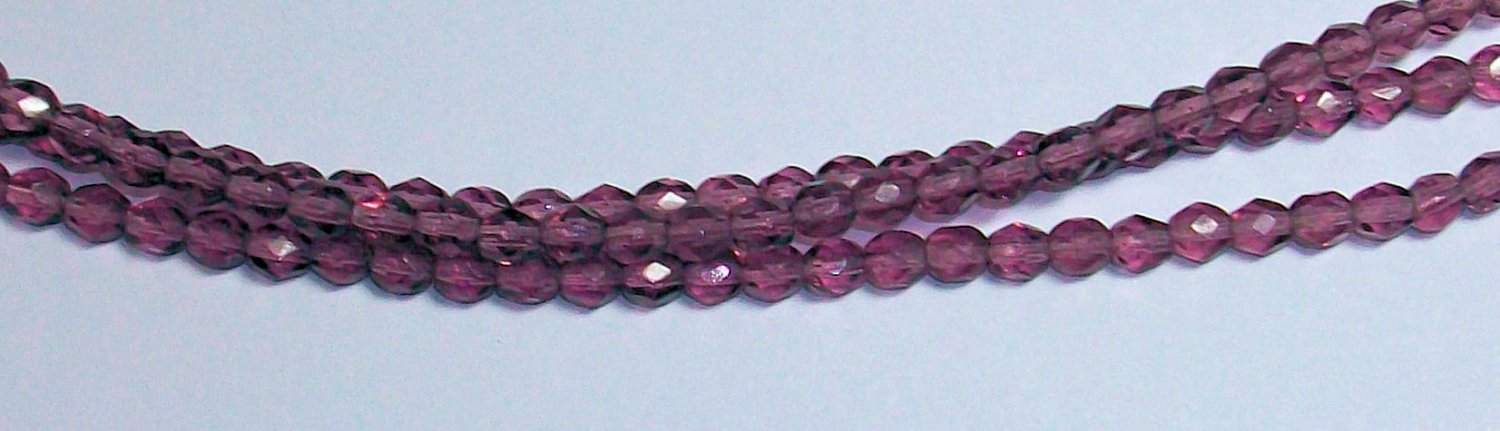 Amethyst Firepolish 4mm