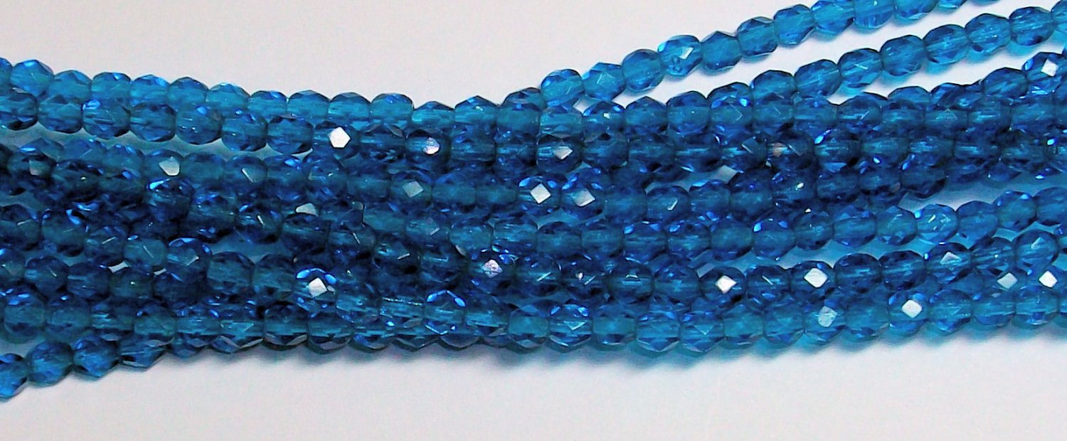 Blue Zircon Firepolish 4mm