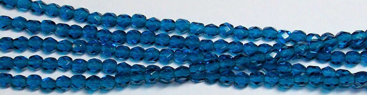 Indicolite Firepolish 4mm