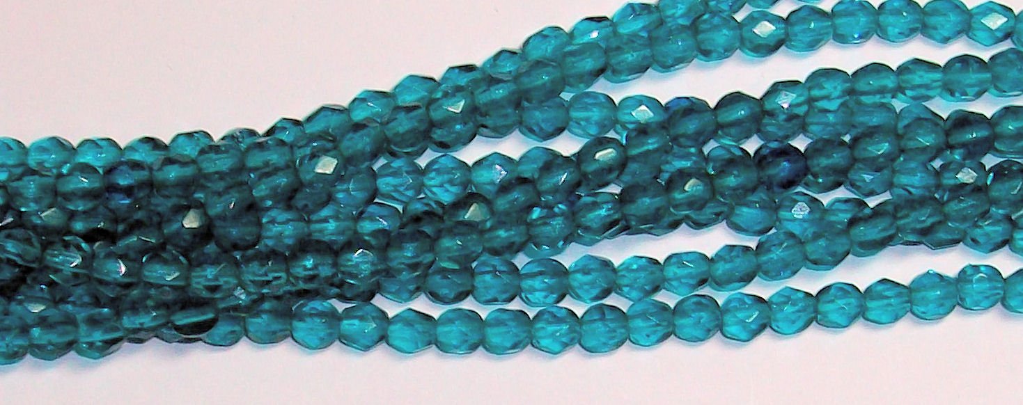 Blue Capri Firepolish 4mm
