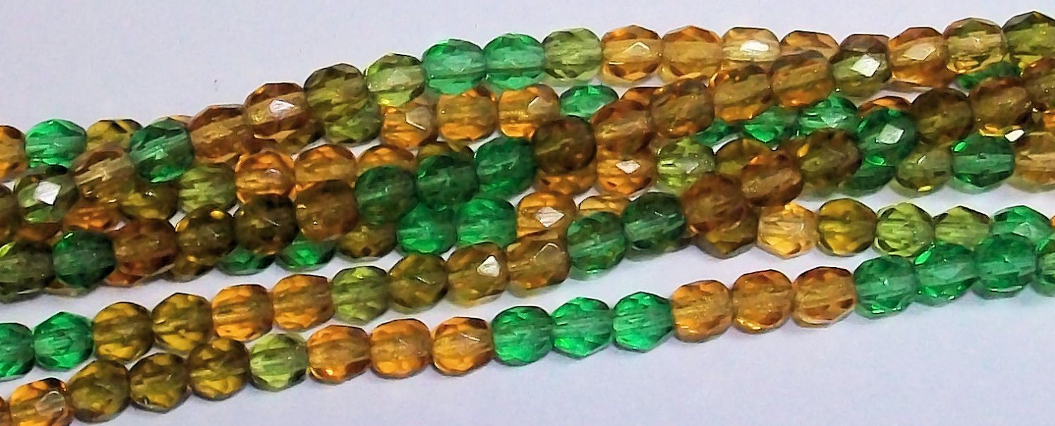 Topaz Garden Mix Firepolish 4mm