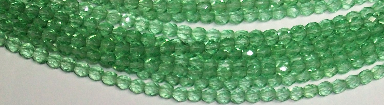 Chrysolite Firepolish 4mm