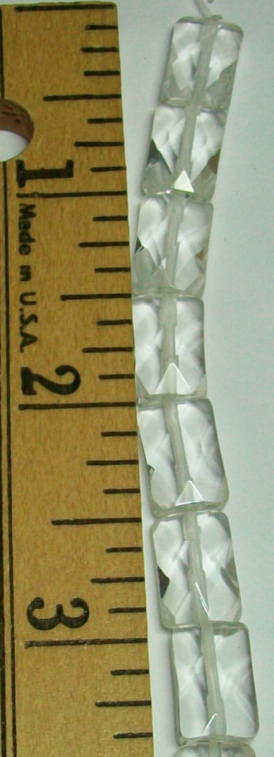 Crystal Quartz Faceted Rectangles