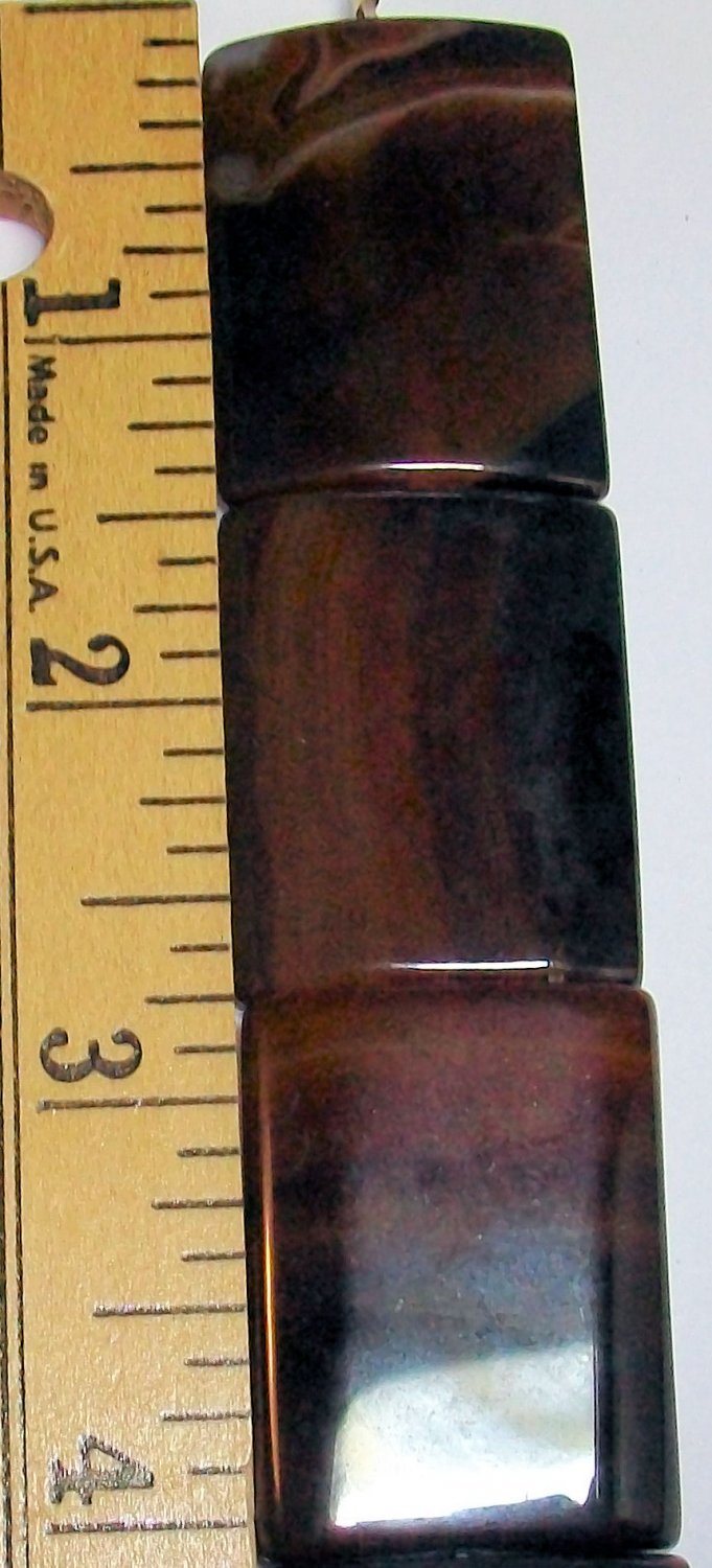 Stripe Brown Agate Rectangles