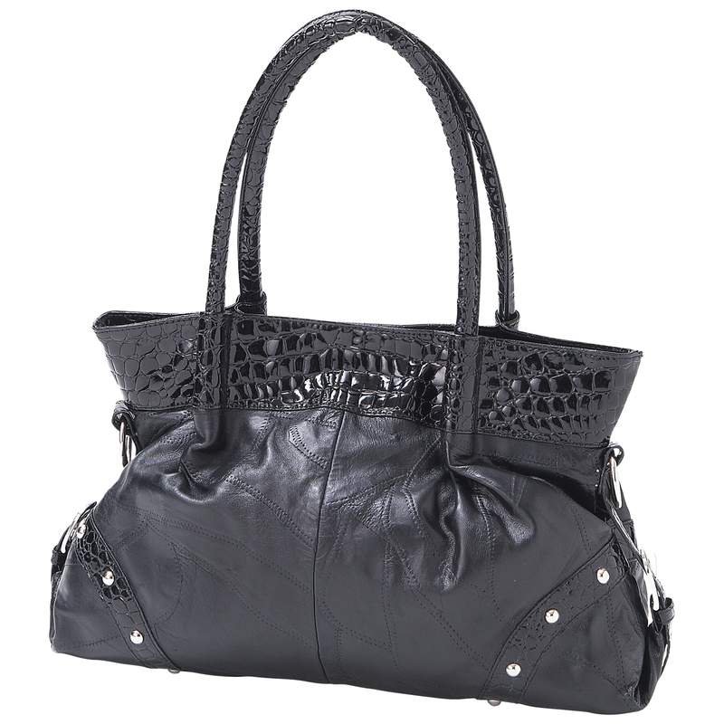Embassy Italian Stone Design Lambskin Leather Snap Closure Purse