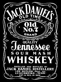 Metal Sign - Jack Daniels - Black