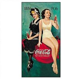 Metal Sign - Coca Cola - 50th Annv. Bathers