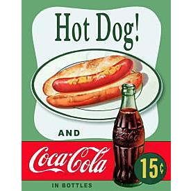 Metal Sign - Coca Cola - Hot Dog