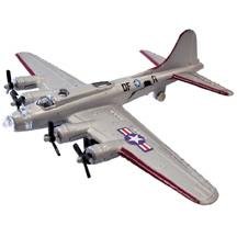 B-17 Flying Fortress Silver 4.5" Diecast Model