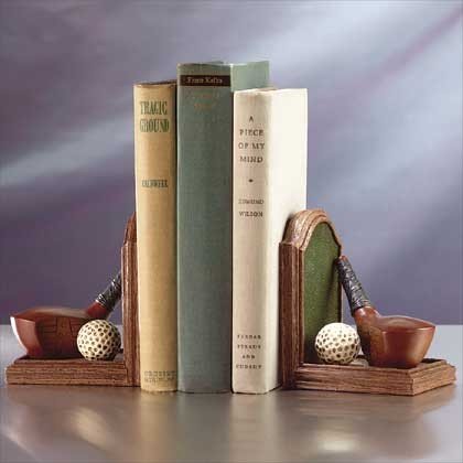 GOLF DESK BOOK ENDS