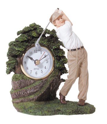 SWINGING GOLFER CLOCK