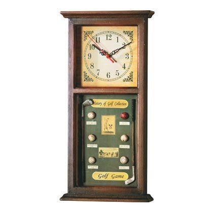 Golf Motif Shadowbox Clock