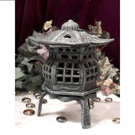 Cast Iron Footed Pagoda Lantern