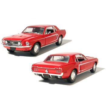 1968 Mustang GT Coupe Red 1/18 Car Muscle Car Garage Series by GreenLight