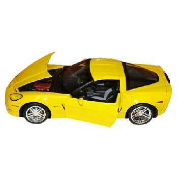 Mattel 2006 Velocity Yellow Z06 Coupe 1/18 Corvette