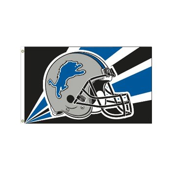 Detroit Lions NFL Helmet design 3x5 flag BSI Products -94221B