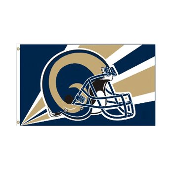 St Louis Rams NFL Helmet design 3x5 flag BSI Products -94262B