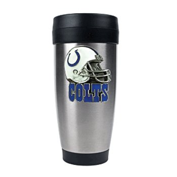 Indianapolis Colts StainlessSteel 15oz Thermo Travel Tumbler By Great American Products