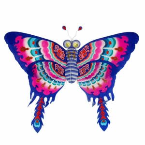 Silk Butterfly Kite - Blue - 60 inch
