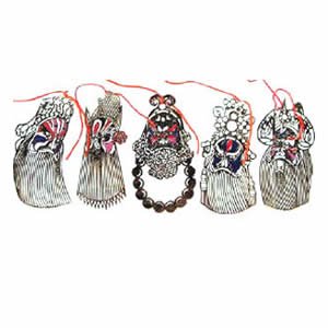 Cloisonne Bookmark, Opera Mask Set 4