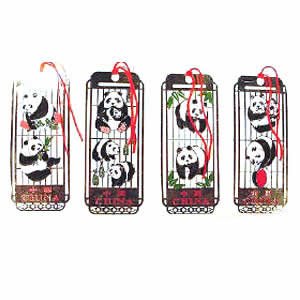 Cloisonne Bookmark - Panda Set 4
