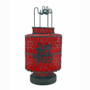 Red Lantern - Single w/ Wood Base