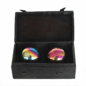 Chinese Health Balls - Rainbow Chrome (40mm)