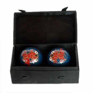 Chinese Health Balls, Cloisonne - Goldfish (44mm)