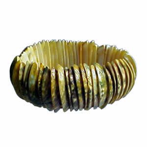 Genuine Shell Bracelet Thick - Yellow