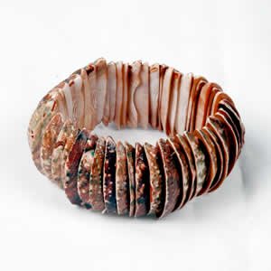 Genuine Shell Bracelet Thin - Peach