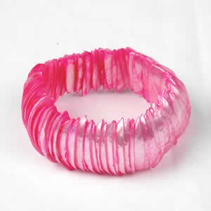 Genuine Shell Bracelet Thin - Pink
