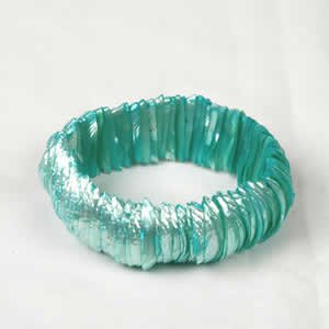 Genuine Shell Bracelet Thin - Turquoise