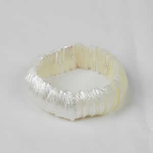 Genuine Shell Bracelet Thin - White