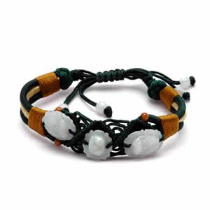 Jessica Bracelet - Three Flower Dark Weave