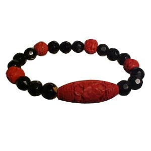 Cinnabar Bracelet - Long Bead