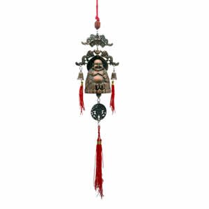 Buddha Blessing Brass Bell - 13.75 inch